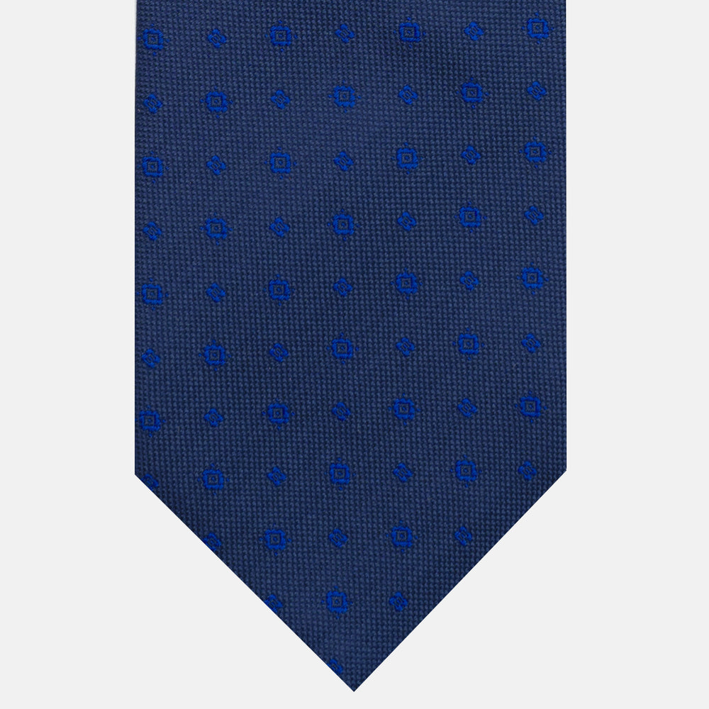 Cravatta 3 pieghe Jacquard, Micro Fantasia, Blu JA24062026-2