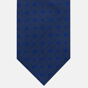 3-fold Jacquard Tie, Micro Pattern, Blue JA24062026-2