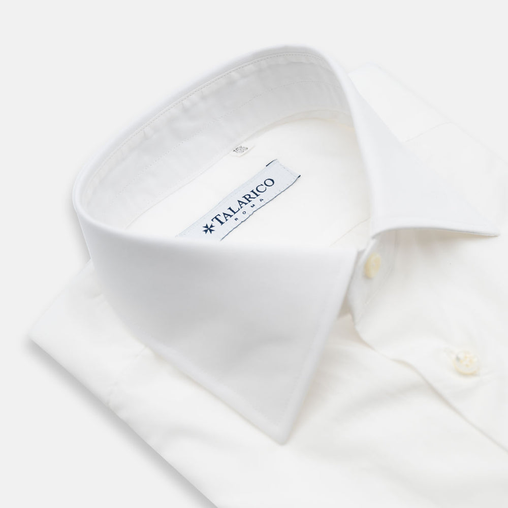 Camicia  Talarico Classica Bianca  in Cotone Luxury - Bianco (TE101010)