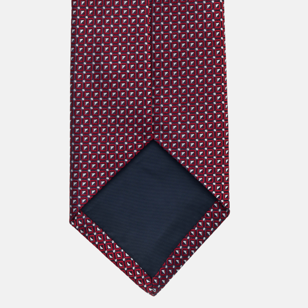 Cravatta Collezione 1999 in Seta Pesante Blu-Rosso JD010