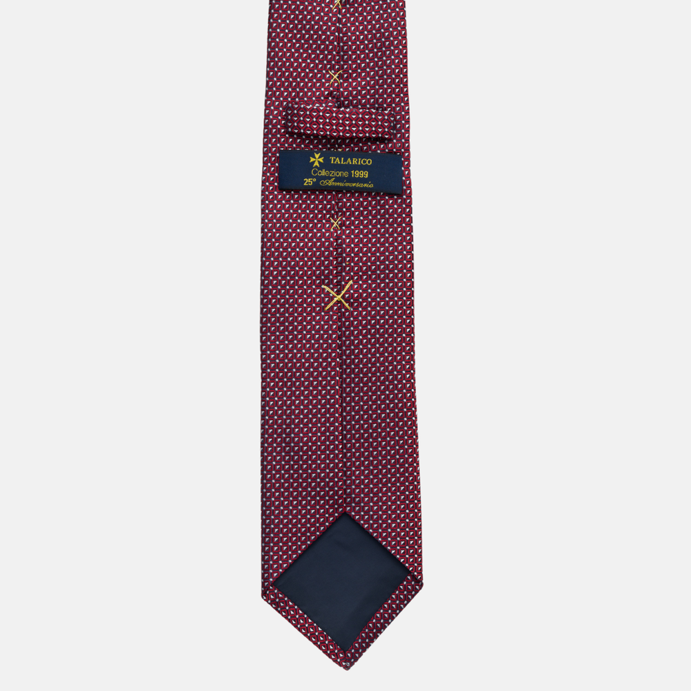 Cravatta Collezione 1999 in Seta Pesante Blu-Rosso JD010