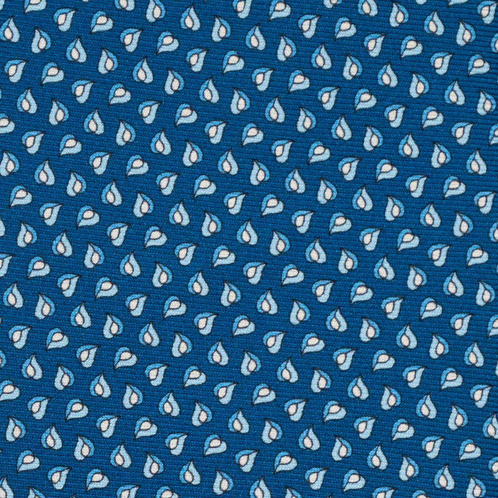 3-fold Silk Tie, Micro Pattern, Teal - JA056125-11