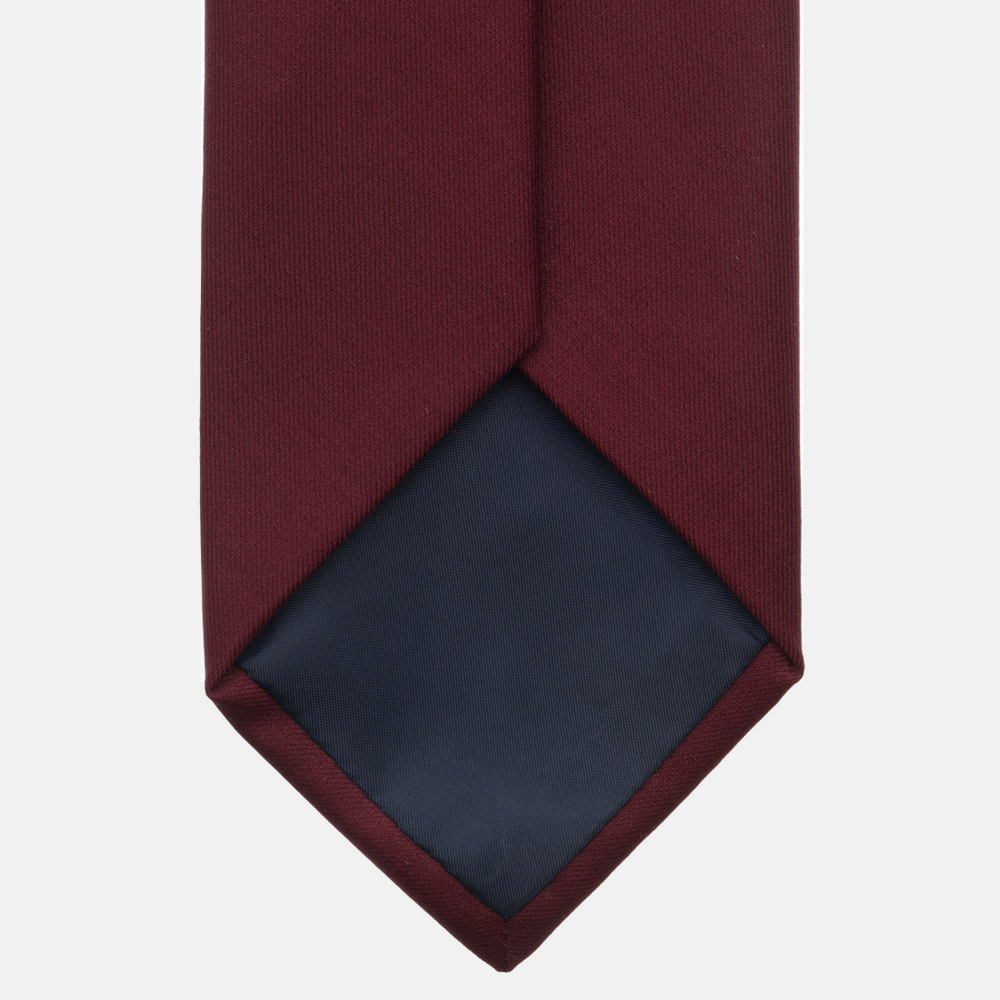 Cravatta in Seta Reps Tinta Unita Bordeaux- TAL285