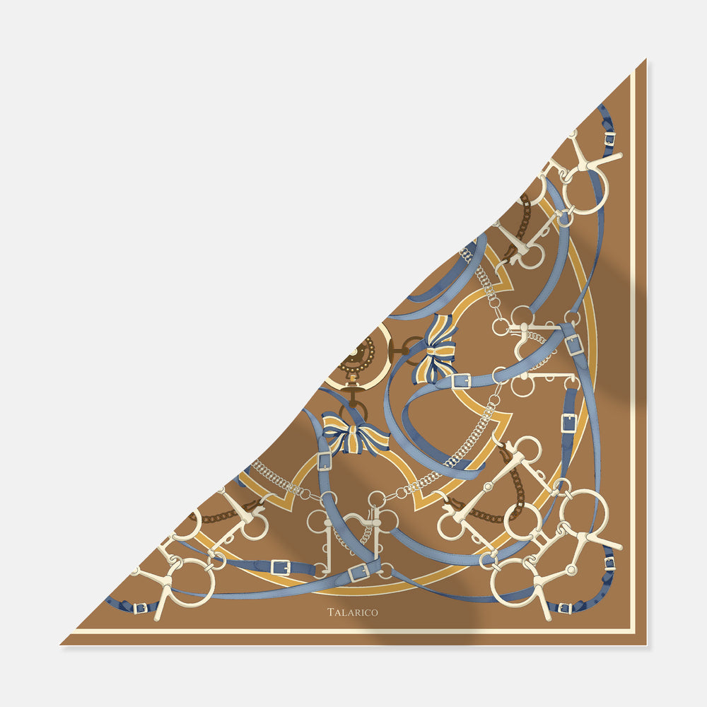 Heritage Ride Twill Silk Triangle Scarf