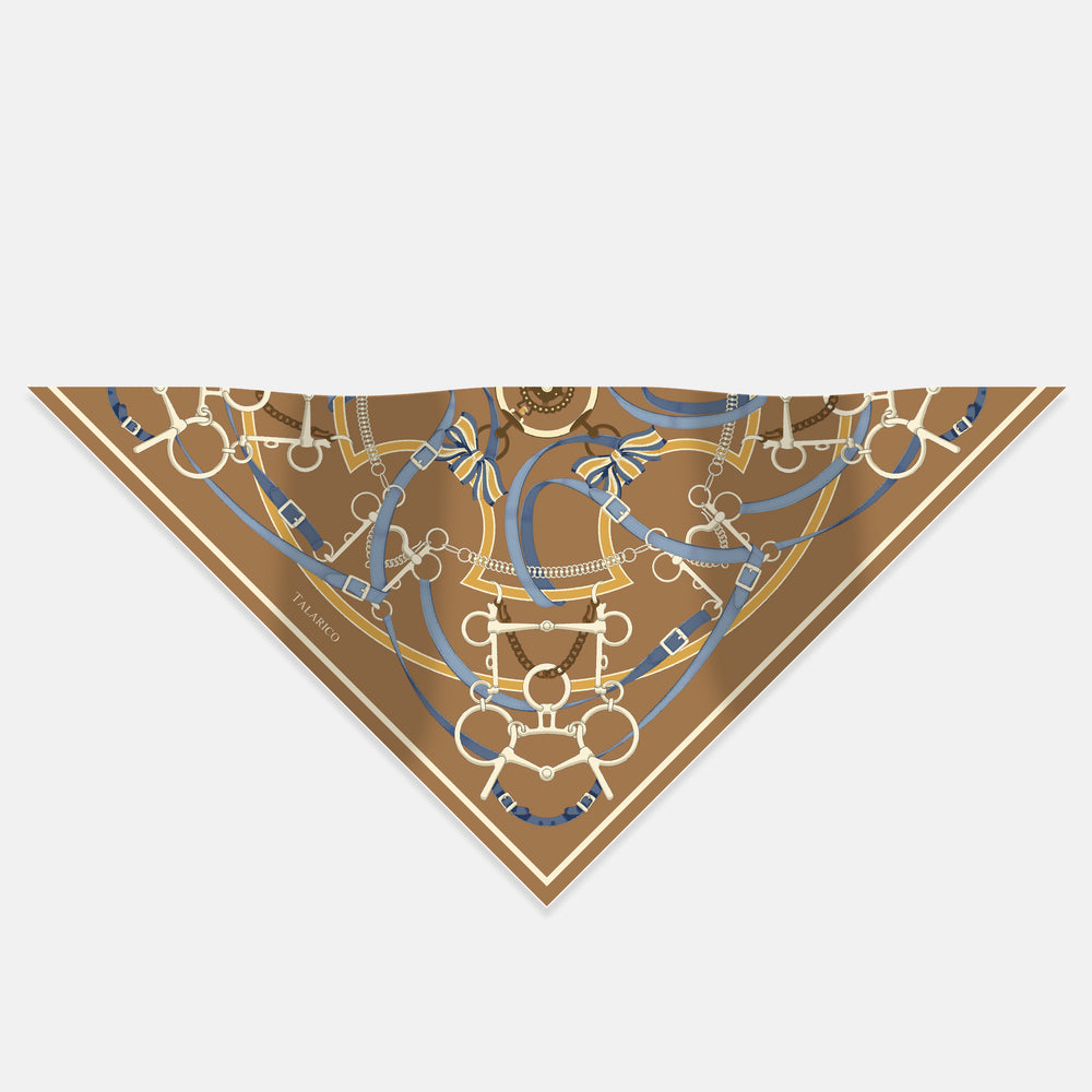 Heritage Ride Twill Silk Triangle Scarf