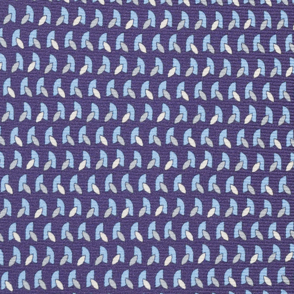 3-Fold Silk Tie, Micro Pattern, Purple - JC057245-12