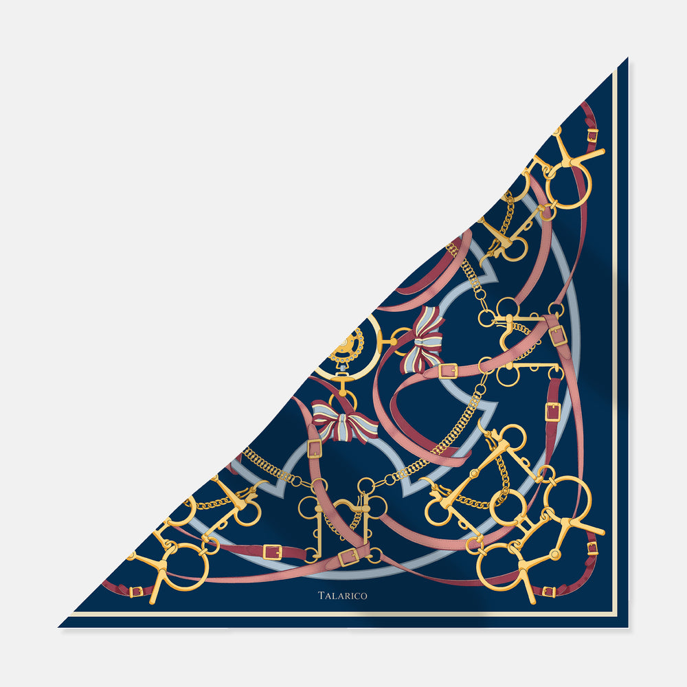 Heritage Ride Twill Silk Triangle Scarf