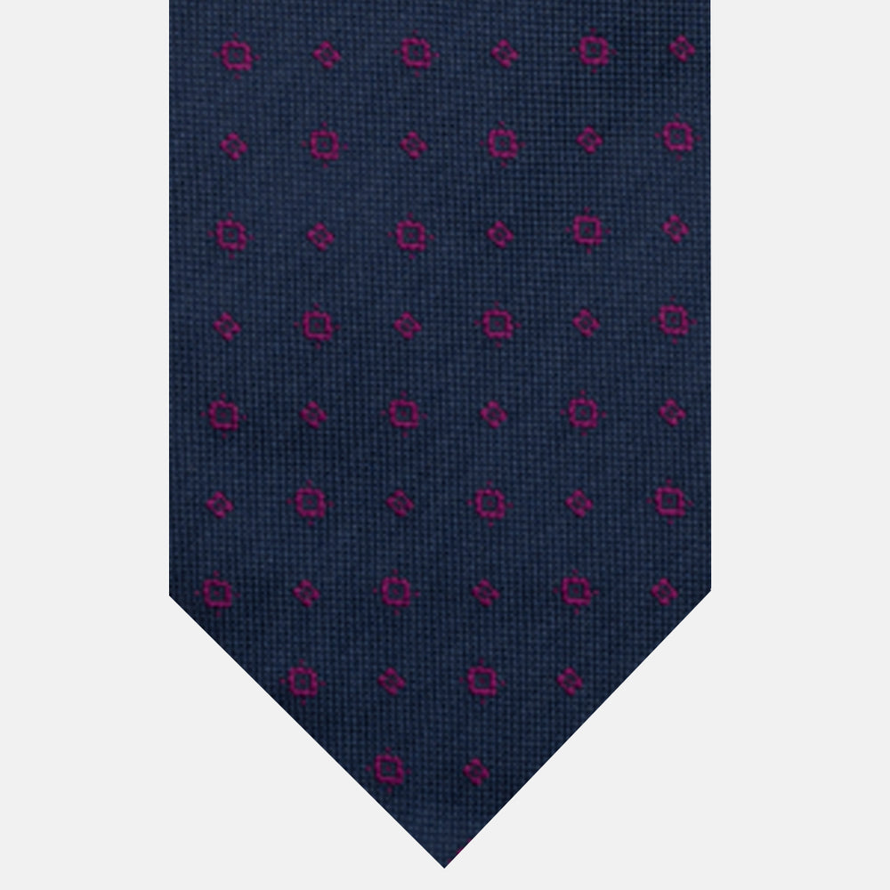 Cravatta 3 pieghe Jacquard, Micro Fantasia, Magenta JA24062026-4