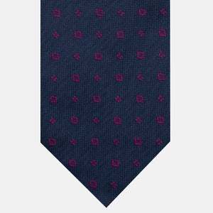 3-Fold Jacquard Tie, Micro Pattern, Magenta JA24062026-4