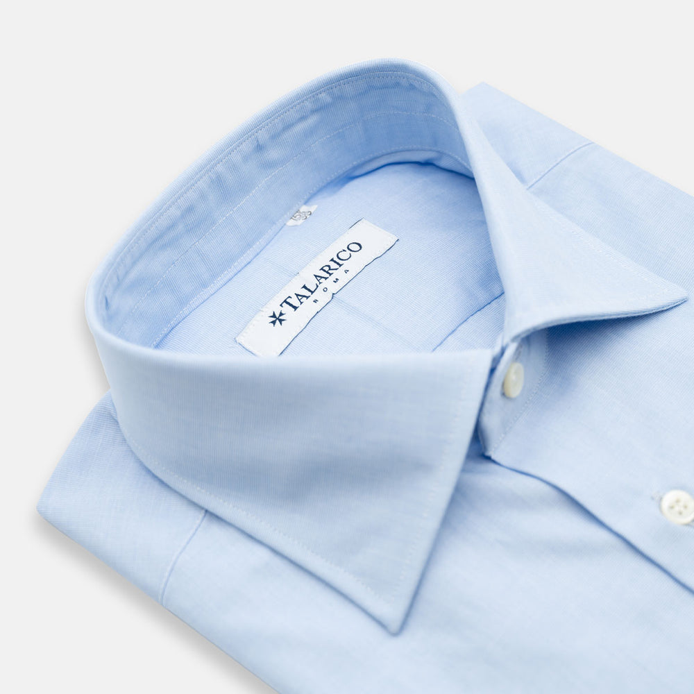 Camicia  Talarico in Cotone Popeline Celeste (TE1019014)