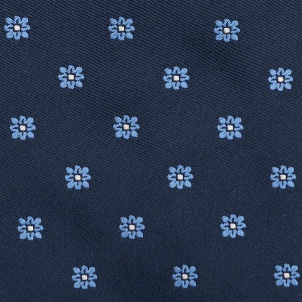 Cravatta 3 pieghe Jacquard, Fantasia Floreale, Celeste JA25062026-3