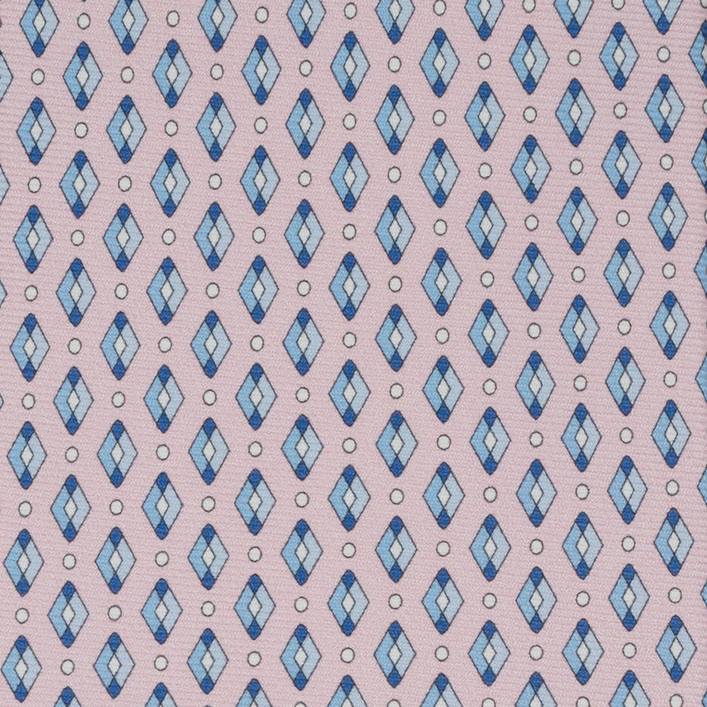 Cravatta Collezione 1999 in Seta Twill Fantasia, Rosa Celeste JD020
