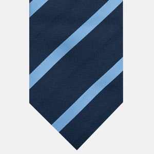 Cravatta in Seta Pesante Regimental, Blu Celeste - JA26062026-4