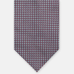 3-fold Jacquard Tie, Micro Pattern, Red JA22062026-1
