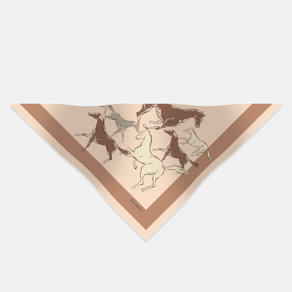 Silk Twill Triangle Scarf Indomitable Spirits