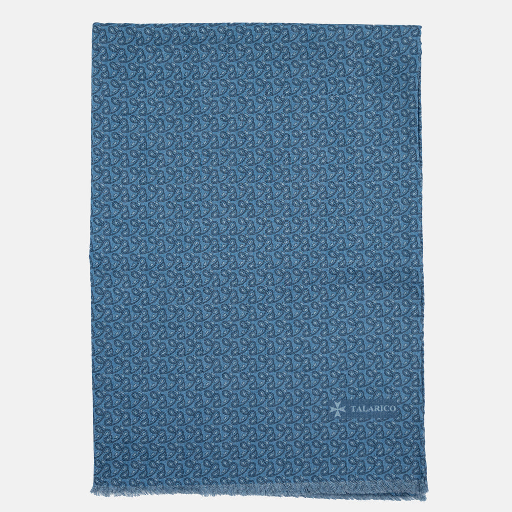 Sciarpa Unisex in 100% Lana | Modello Cervinia Blu - 2021664