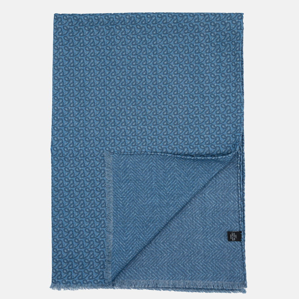 Sciarpa Unisex in 100% Lana | Modello Cervinia Blu - 2021664