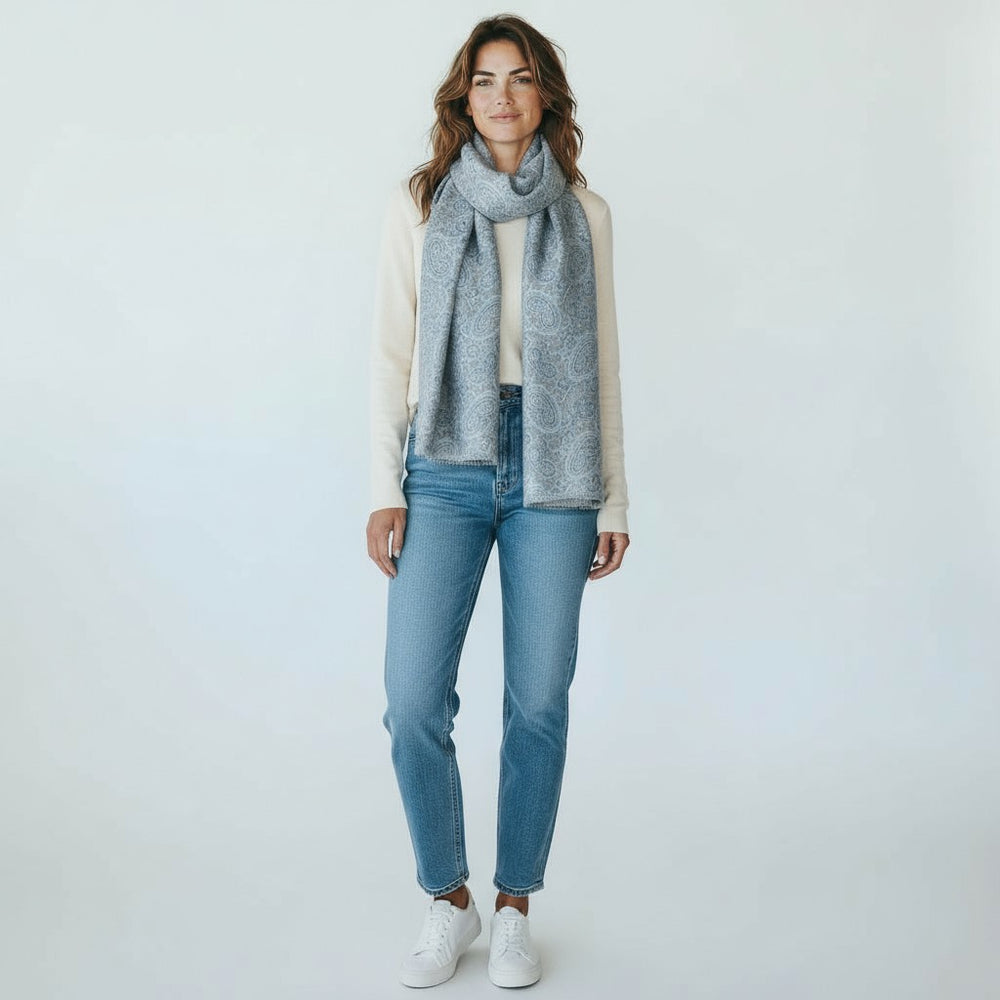 Sciarpa Unisex in 100% Lana | Modello Cervinia Grigio - 2021664