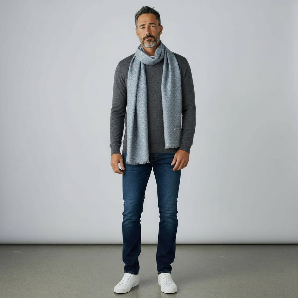 Sciarpa Unisex in 100% Lana | Modello Cervinia Grigio - 2021664
