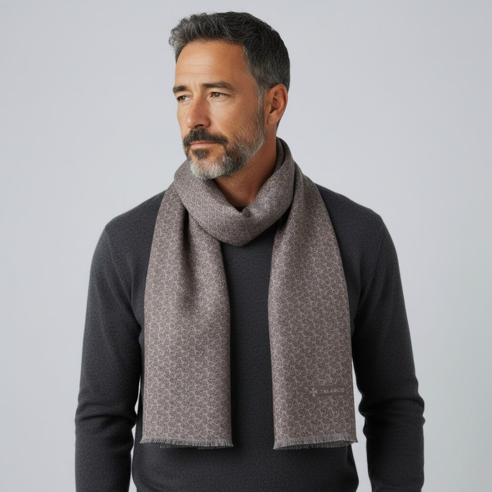 Sciarpa Unisex in 100% Lana | Modello Cervinia Marrone - 2021664