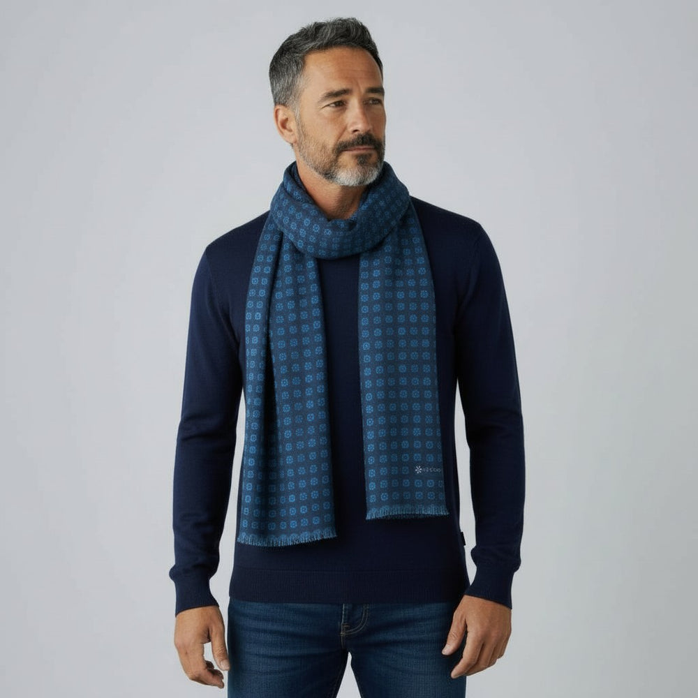 Sciarpa Unisex in 100% Lana | Modello Livigno Blu - 2025359