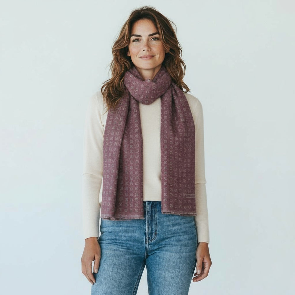 Sciarpa Unisex in 100% Lana | Modello Livigno Magenta - 2025359