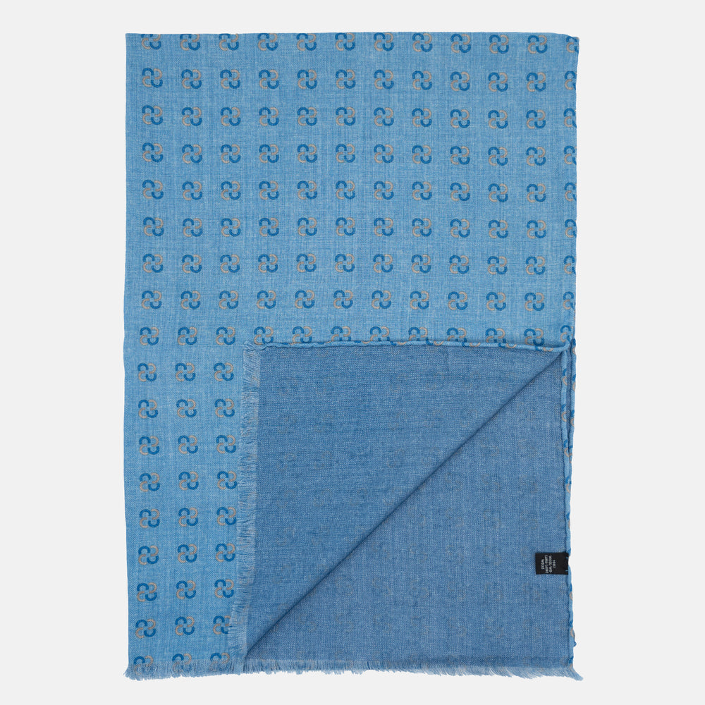 Sciarpa Unisex in 100% Lana | Modello Livigno Celeste - 2025359