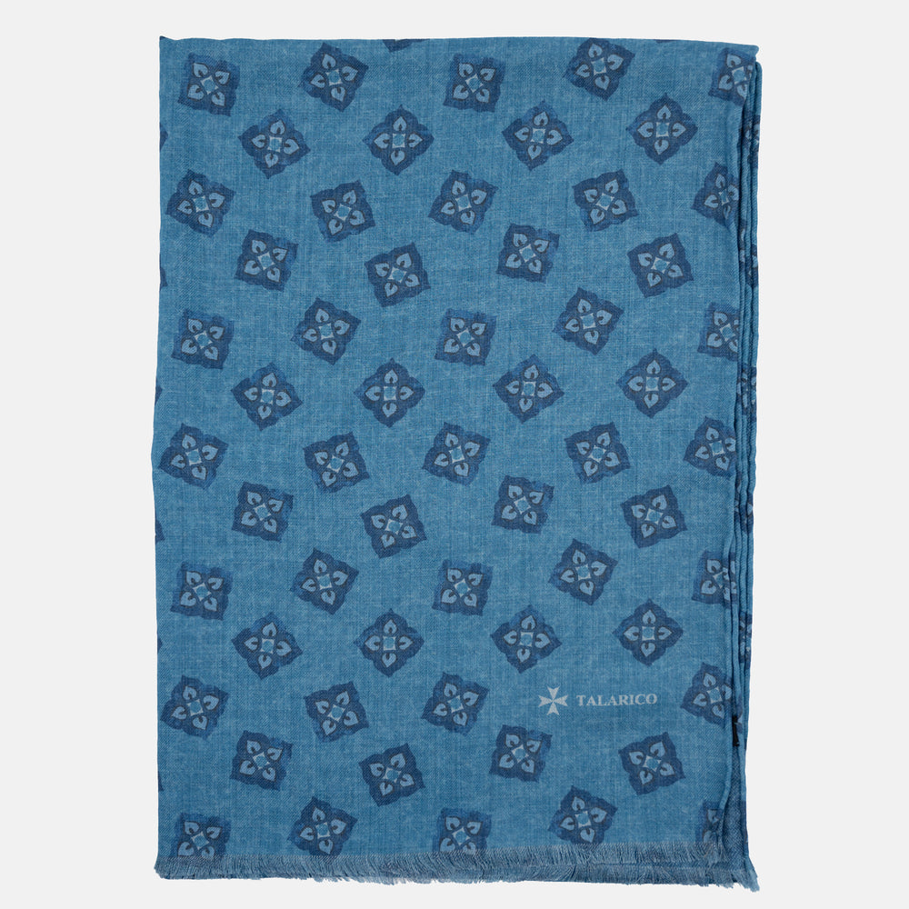 Sciarpa Unisex in 100% Lana | Modello Cortina Azzurro - 2025361