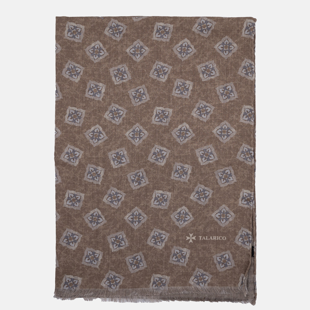 Sciarpa Unisex in 100% Lana | Modello Cortina Marrone - 2025361