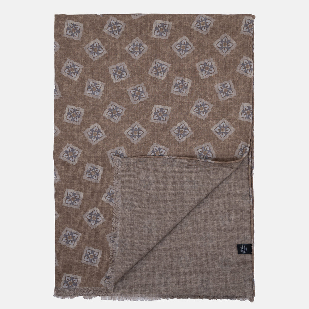 Sciarpa Unisex in 100% Lana | Modello Cortina Marrone - 2025361