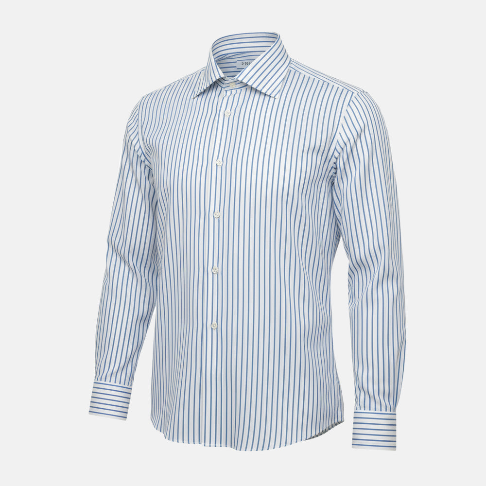 Talarico in Cotone Popeline Carlo Riva - Bianco e Azzurro TCR101902