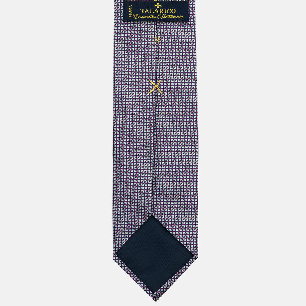 Cravatta 3 pieghe Jacquard, Micro Fantasia, Magenta JA22062026-2