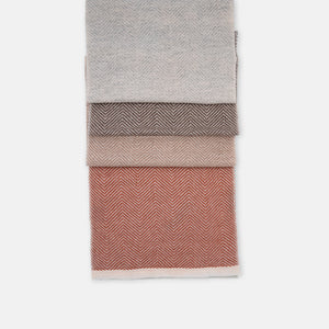 Sciarpa in 100% Cashmere | Motivo Spigato Coco Brown - 8589