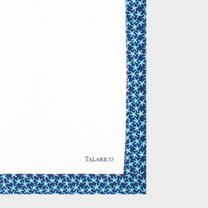 Telo Mare in Morbida Spugna | Bordo Fantasia Starfish | Blu