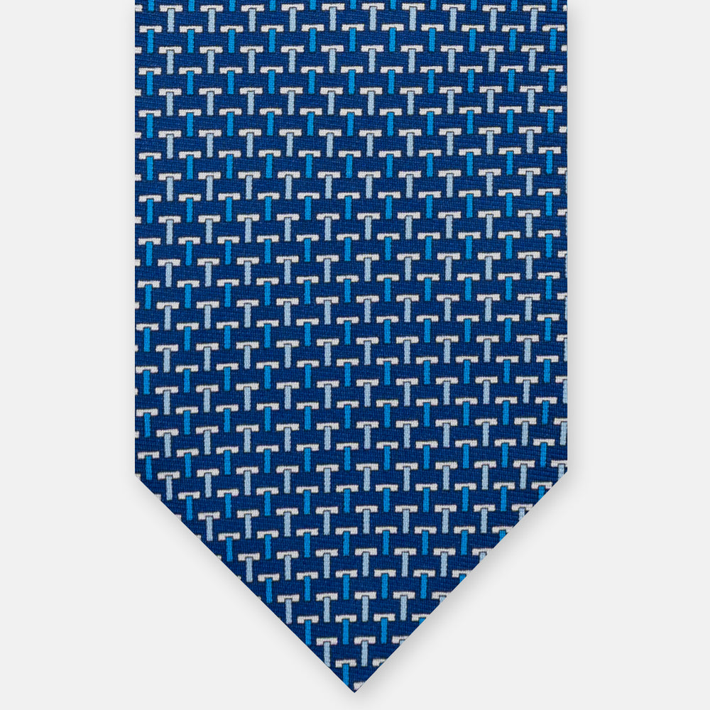 Cravatte 3 pieghe seta T Iconica Blu