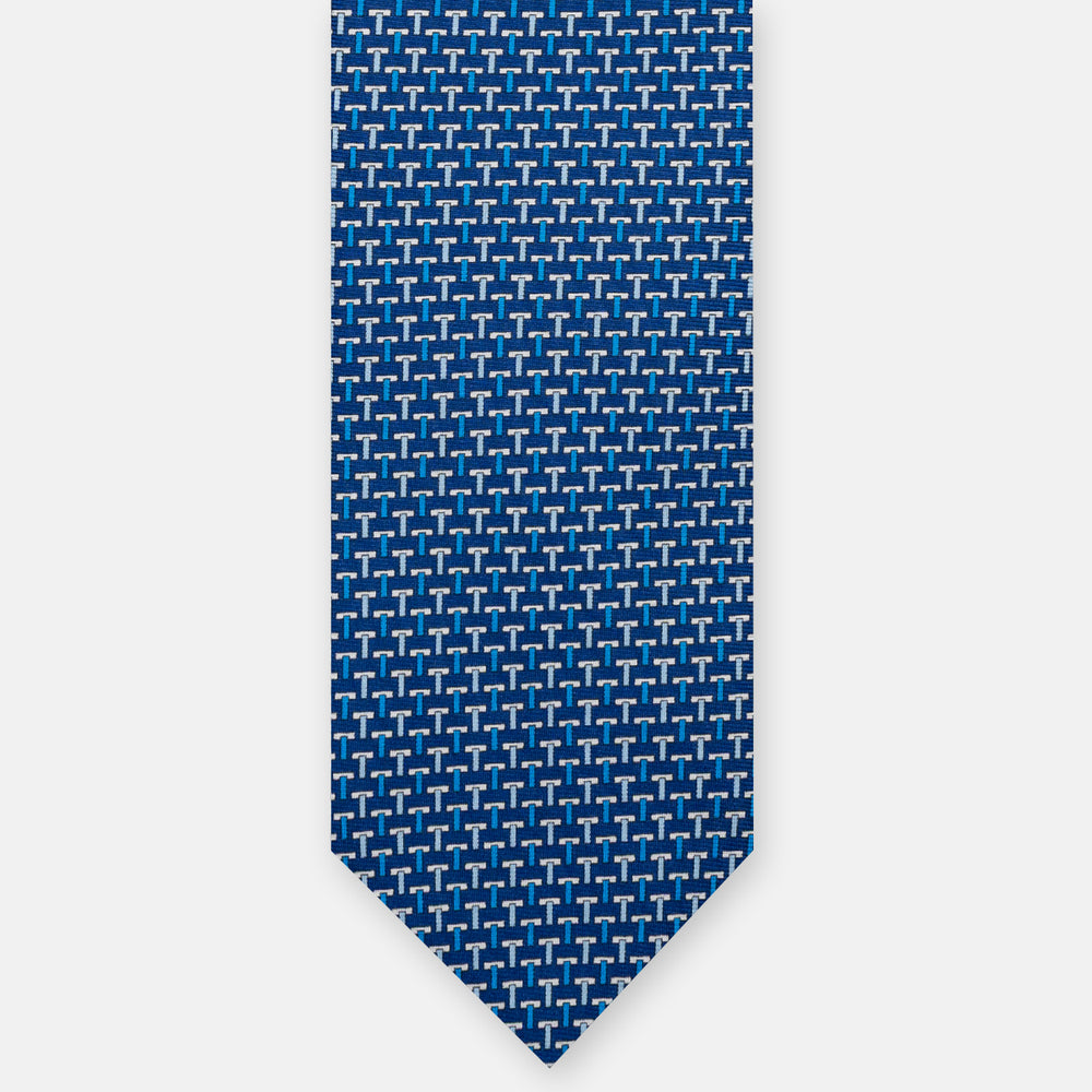 Cravatte 3 pieghe seta T Iconica Blu