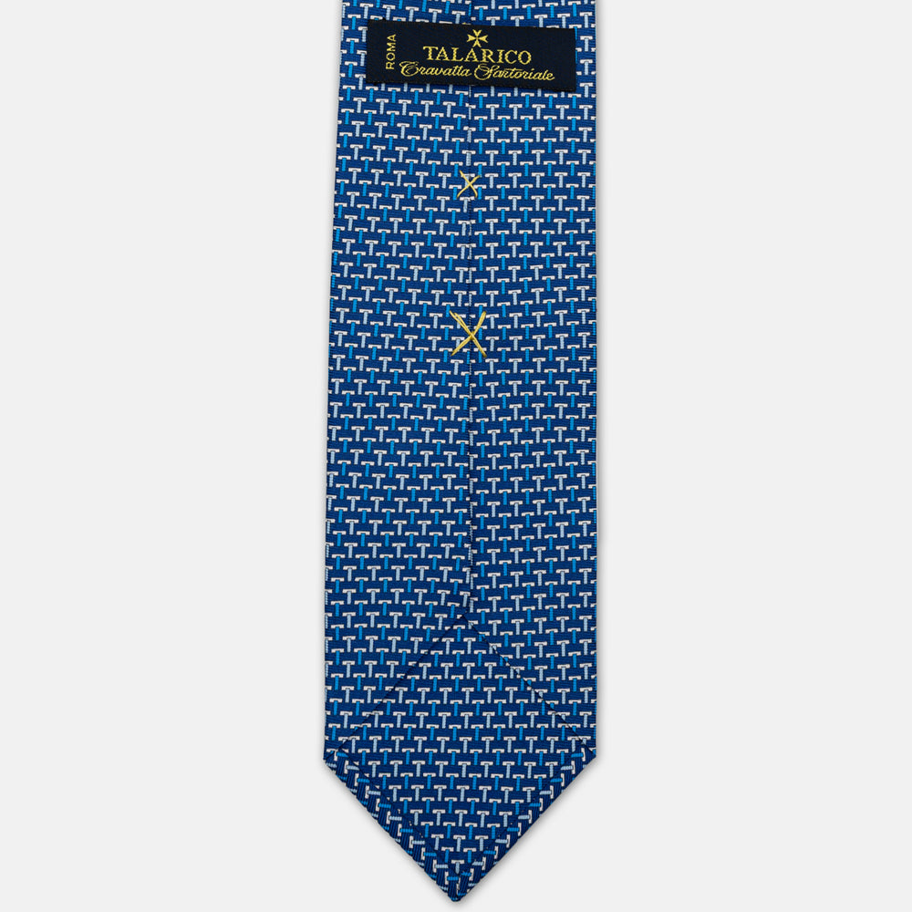 Cravatte 3 pieghe seta T Iconica Blu