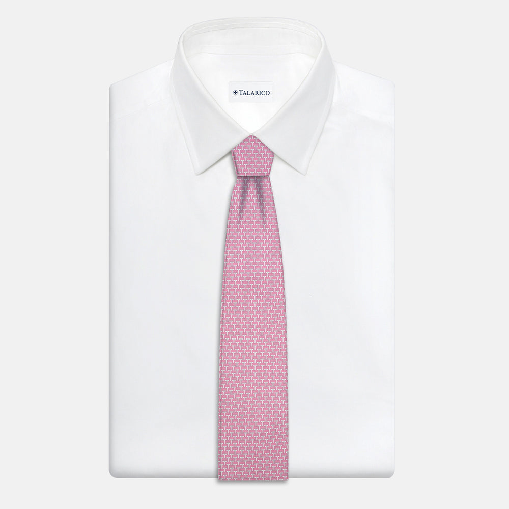 Cravatte 3 pieghe seta T Iconica Rosa