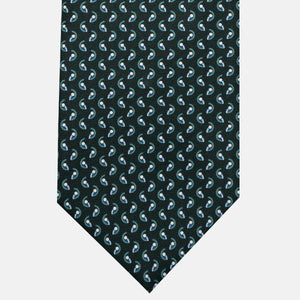 3-Fold Silk Tie, Micro Pattern, Green - JC056131-4