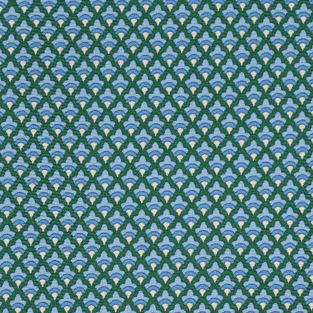 3-Fold Silk Tie, Micro Pattern, Green - JC056329-4