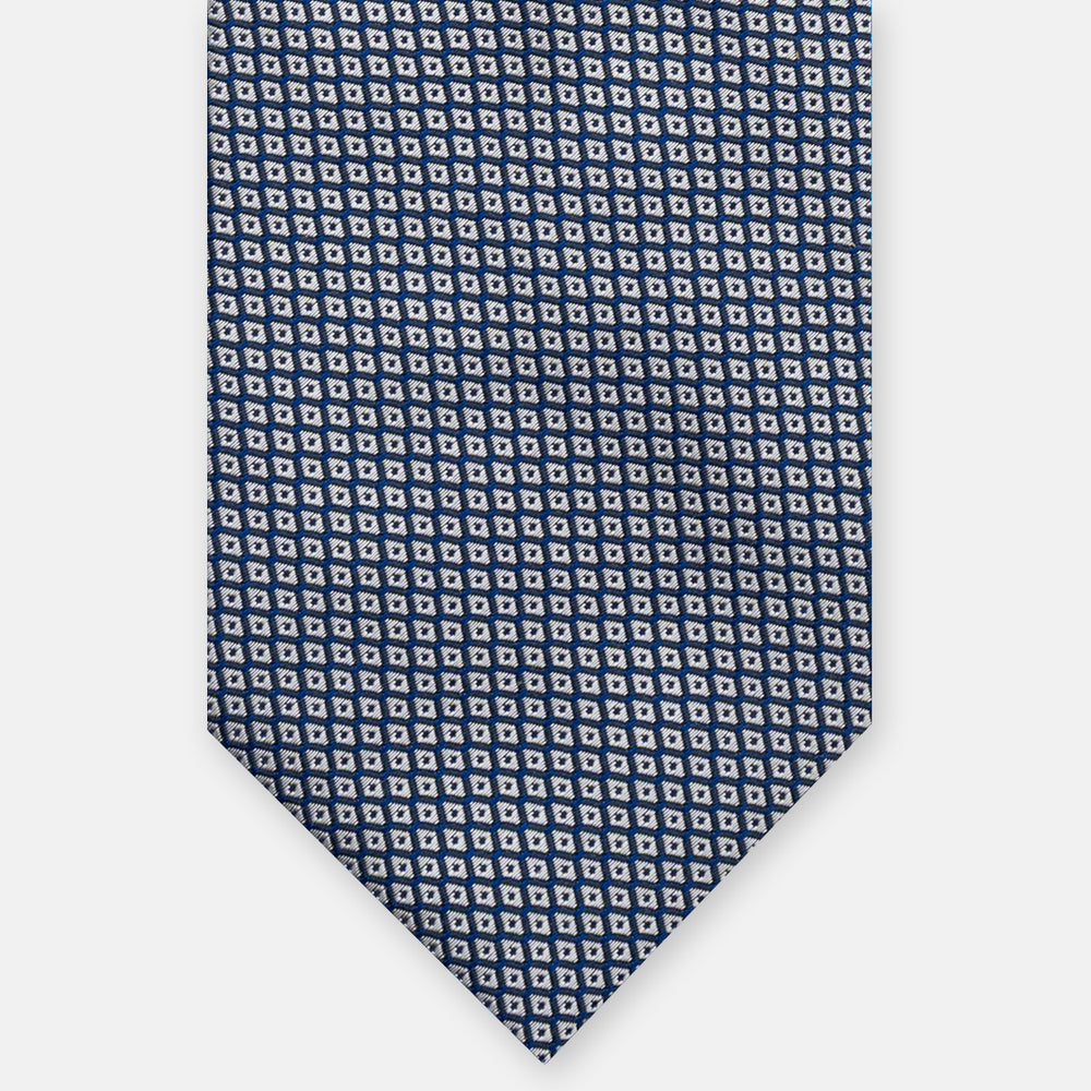 Cravatta 3 pieghe Jacquard, Micro Fantasia, Blu JA22062026-4