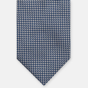 3-Fold Jacquard Tie, Micro Pattern, Blue JA22062026-4
