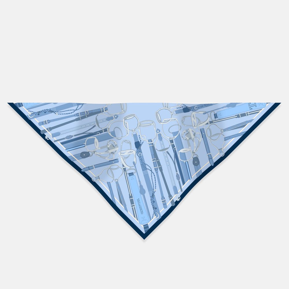 Autumn Bridles Twill Silk Triangle Scarf