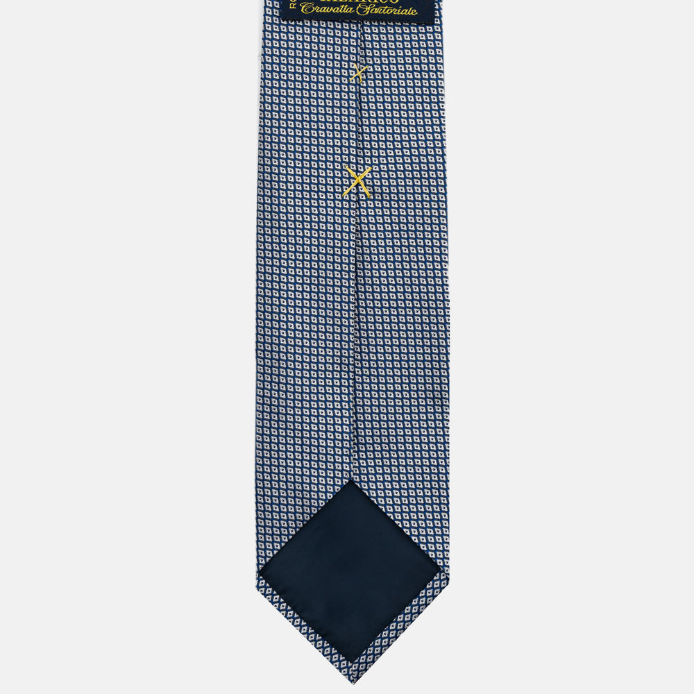 Cravatta 3 pieghe Jacquard, Micro Fantasia, Blu JA22062026-4