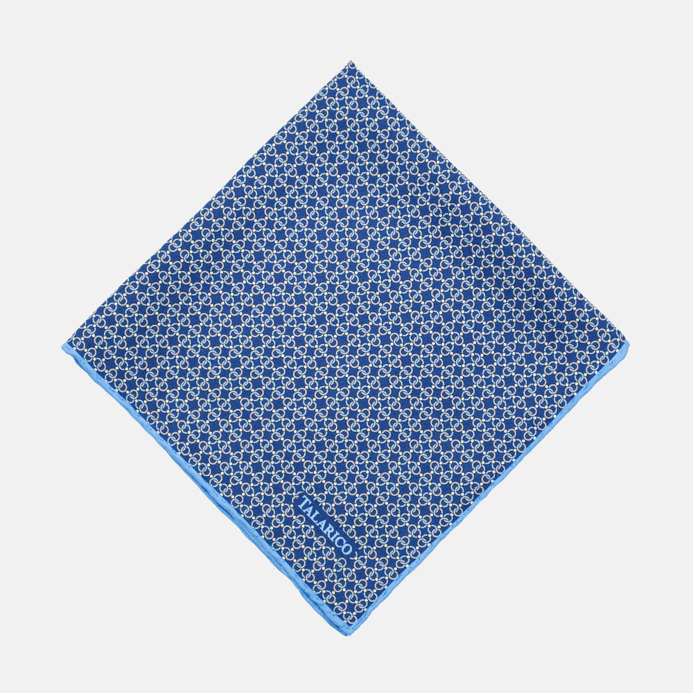 Pochette da Taschino in Pura Seta | Concatenata, Blu Grigio - 59969