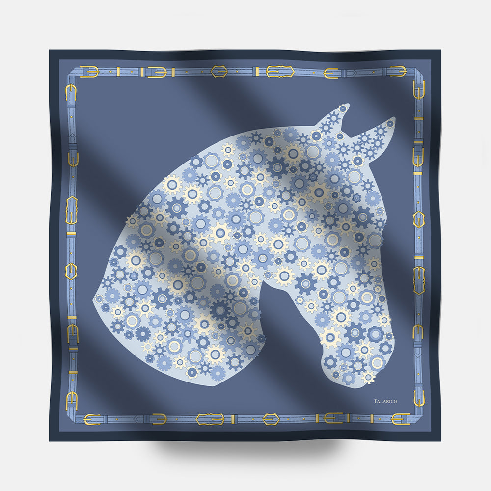 Steel Stallion 90 Twill Silk Scarf