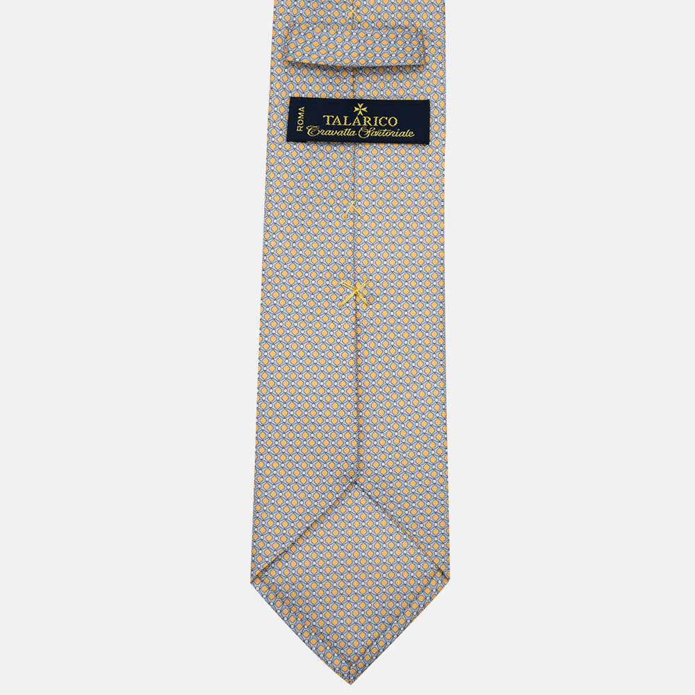 3-Fold Silk Tie, Geometric Pattern, Yellow - JC056340-5