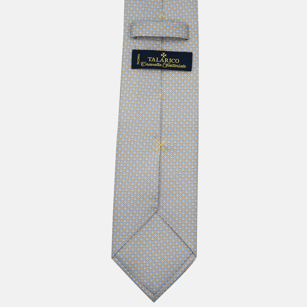 3-Fold Silk Tie, Micro Pattern, Yellow - JC056329-5