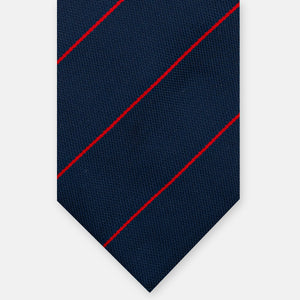 Cravatta in Seta Pesante Regimental, Blu Rosso - JA23062026-1