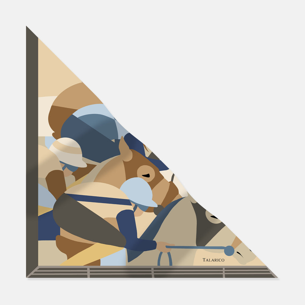 La Corsa Twill Silk Triangle Scarf